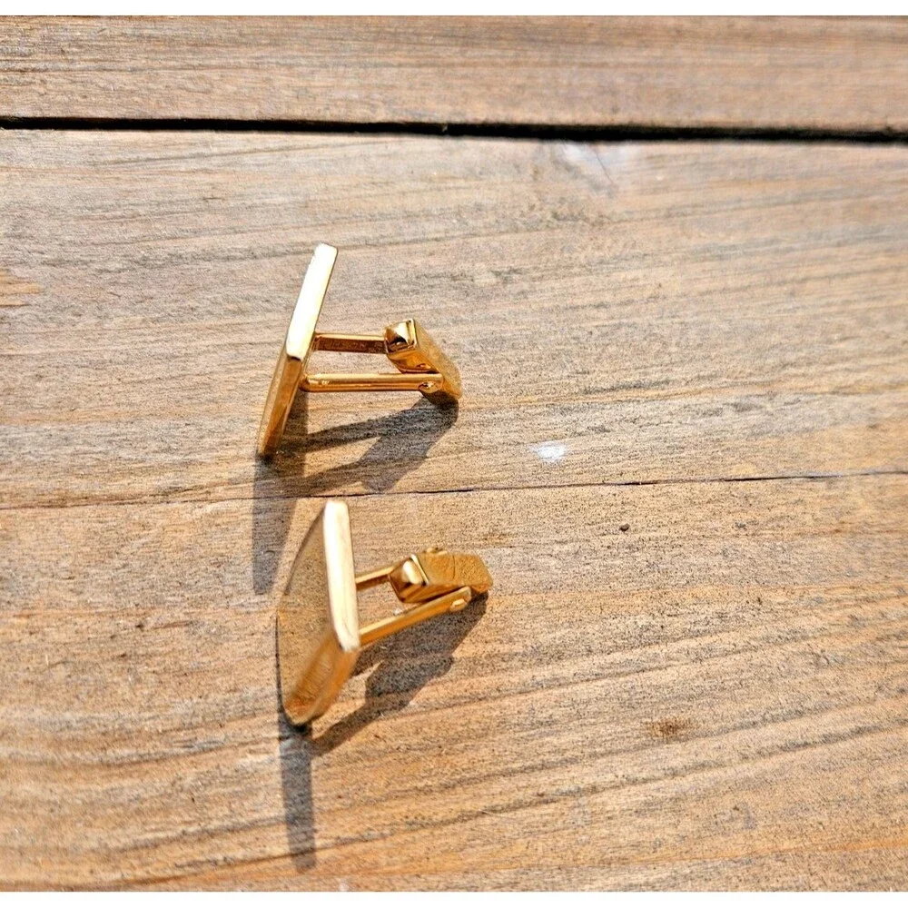 Vintage Anson Polished Gold Cufflinks